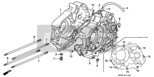 Honda C90CW 1994 Crankcase for a 1994 Honda C90CW